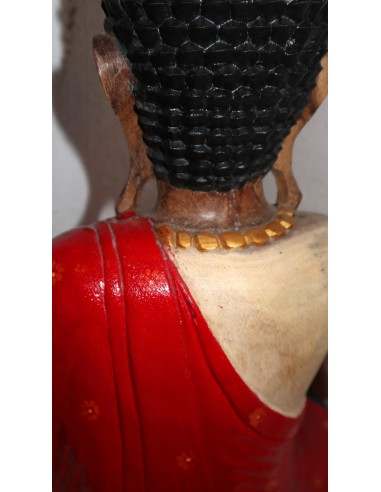 Buddha in legno di suar o noce indiano scultura...