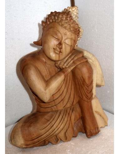 Buddha in legno di suar o noce indiano scultura...