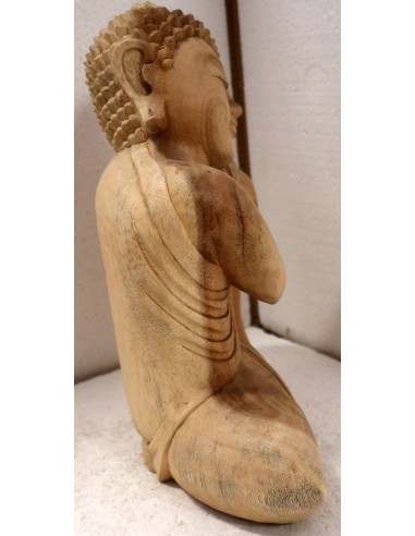 Buddha in legno di suar o noce indiano scultura...