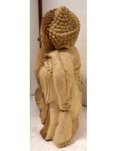 Buddha in legno di suar o noce indiano scultura...