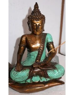 Fontana di fumo con Buddha in resina veste color turchese... 2