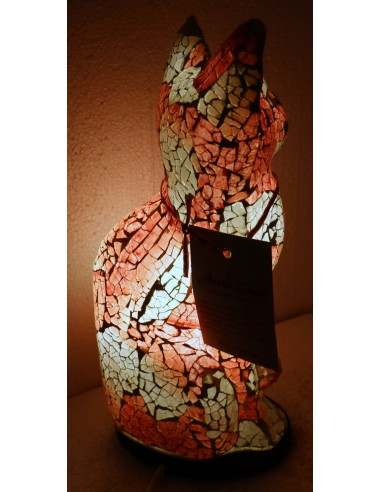 Lampada abatjour gatto cm 30 in resina e...