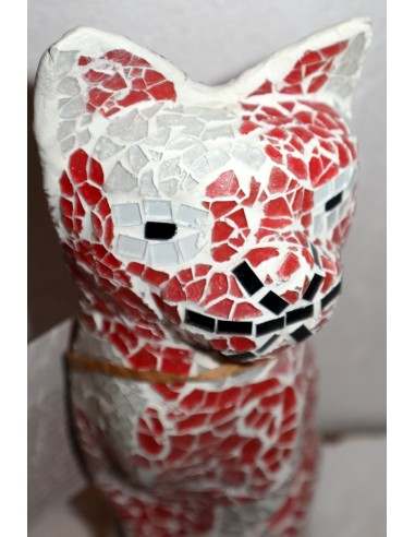 Lampada abatjour gatto cm 30 in resina e...