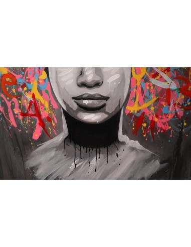 Quadro volto donna Pop cm 120x100 testata...