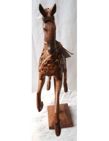 Cavallino beige marrone tipo giostra in legno...