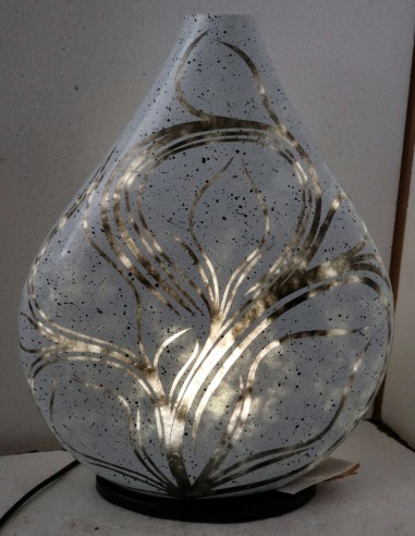 Lampada da tavolo abatjour in resina a...