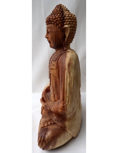 Buddha in legno di suar o noce indiano scultura...