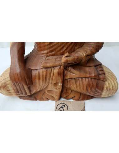 Buddha in legno di suar o noce indiano scultura...