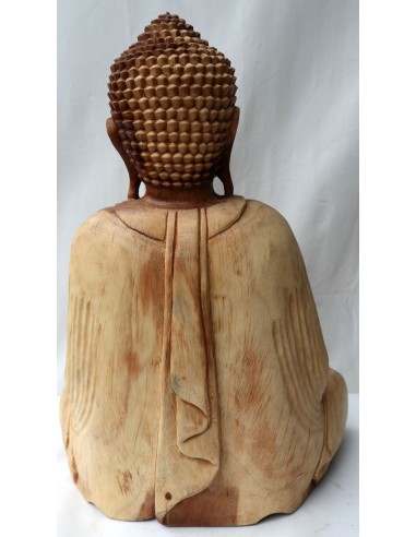 Buddha in legno di suar o noce indiano scultura...