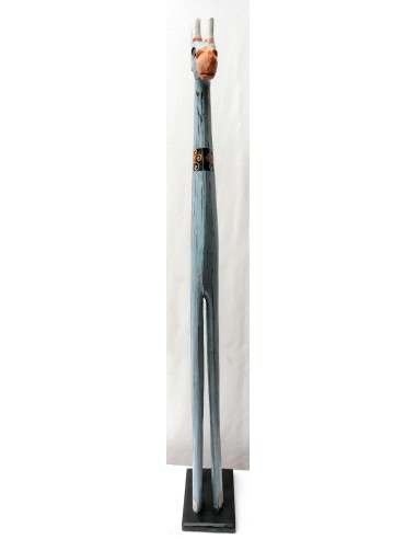 Giraffa in legno turchese cm 100 creata...