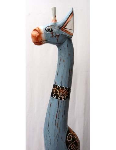 Giraffa in legno turchese cm 100 creata...