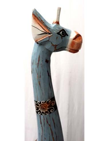 Giraffa in legno turchese cm 100 creata...
