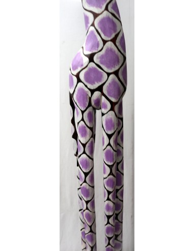 Giraffa in legno maculata bianco viola cm 150...