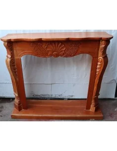 Cornice per camino in legno di mogano massello lavorata a... 2