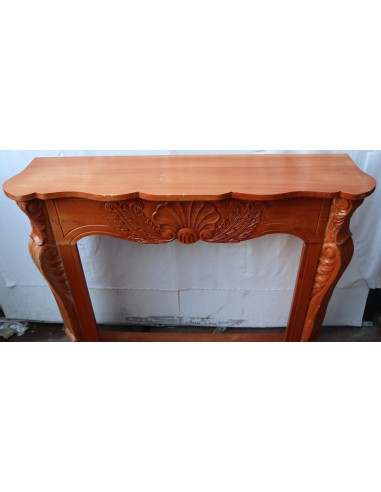 Cornice per camino in legno di mogano massello...