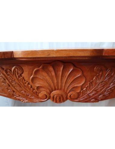 Cornice per camino in legno di mogano massello...