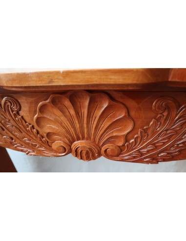 Cornice per camino in legno di mogano massello...