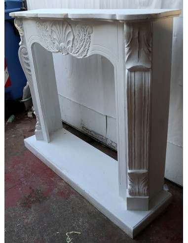 Cornice per camino in legno di mogano massello...