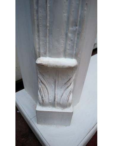 Cornice per camino in legno di mogano massello...