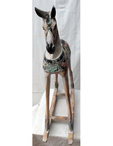 Cavallino a dondolo in legno cavallo creato...