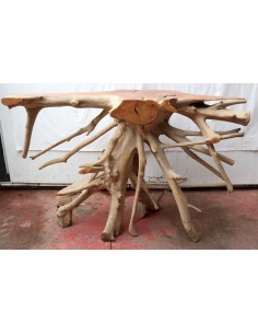Consolle in radice di teak massello cm 121x45x78h root... 2