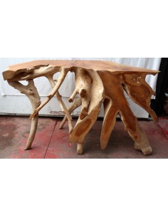 Consolle in radice di teak massello cm 128x47x82h root...