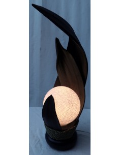 Lampada abatjour in foglie di cocco marrone palla di...