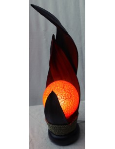 Lampada abatjour in foglie di cocco marrone palla di...