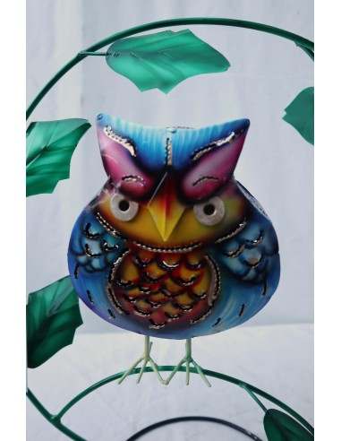 Porta candela a forma di Gufo in metallo creato...