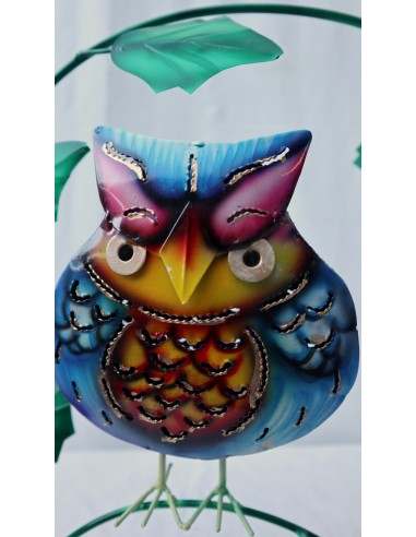 Porta candela a forma di Gufo in metallo creato...