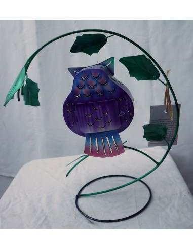 Porta candela a forma di Gufo in metallo creato...