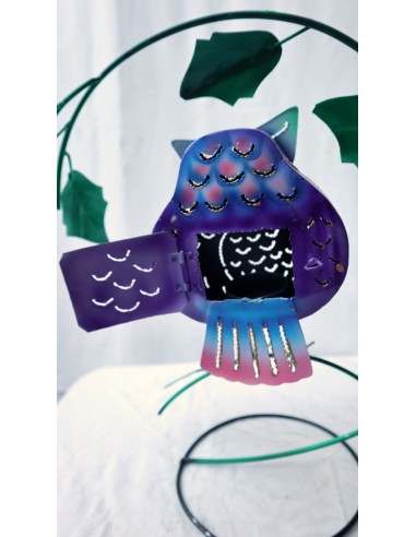 Porta candela a forma di Gufo in metallo creato...