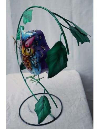 Porta candela a forma di Gufo in metallo creato...