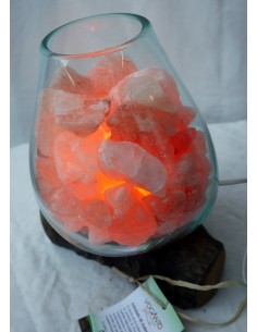 Lampada di sale irripetibile creata in vetro soffiato su... 2