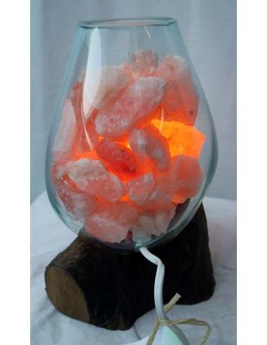 Lampada di sale irripetibile creata in vetro...