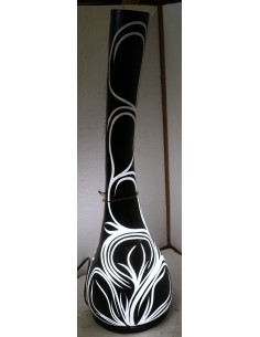Lampada da tavolo abatjour in resina a bottiglia dipinta...