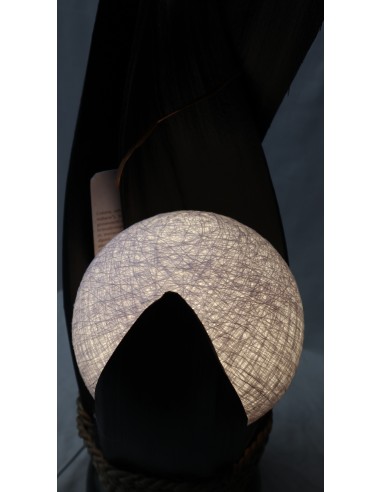 Lampada abatjour in foglie di cocco nere palla...
