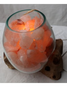 Lampada di sale irripetibile creata in vetro soffiato su... 2