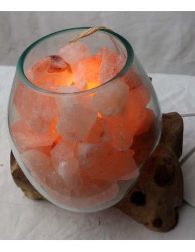 Lampada di sale irripetibile creata in vetro...