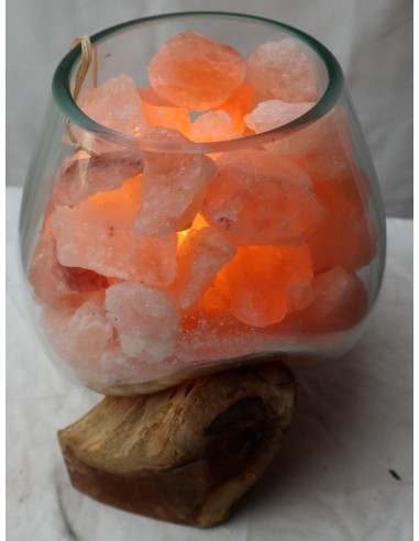 Lampada di sale irripetibile creata in vetro...