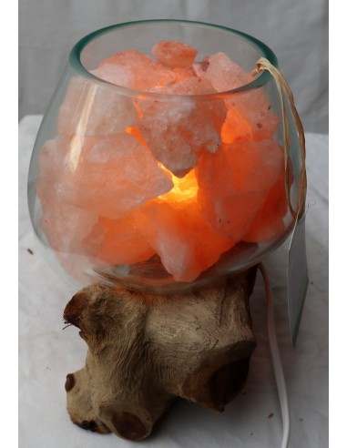 Lampada di sale irripetibile creata in vetro...