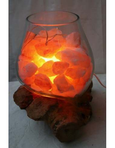 Lampada di sale irripetibile creata in vetro...