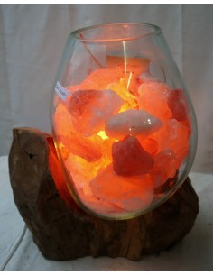 Lampada di sale irripetibile creata in vetro soffiato su... 2