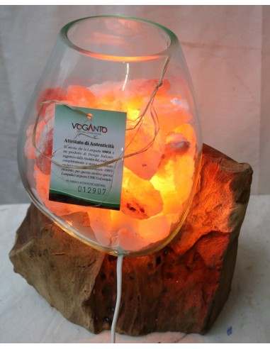 Lampada di sale irripetibile creata in vetro...