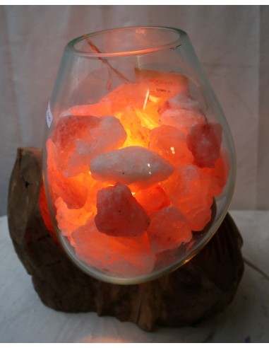 Lampada di sale irripetibile creata in vetro...