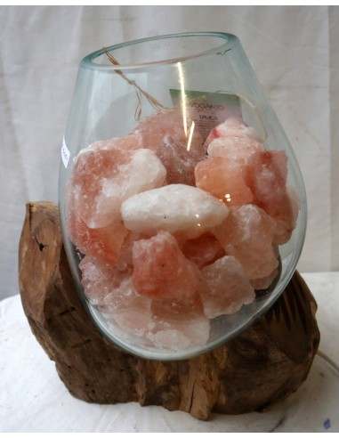 Lampada di sale irripetibile creata in vetro...