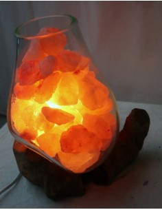 Lampada di sale irripetibile creata in vetro soffiato su... 2