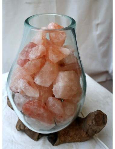 Lampada di sale irripetibile creata in vetro...