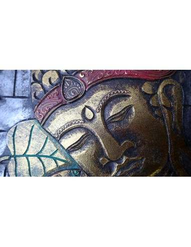 Baule cassapanca in legno di albesia con volto...