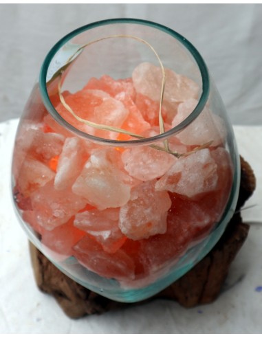 Lampada di sale irripetibile creata in vetro...